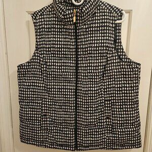 Houndstooth Puffer Vest